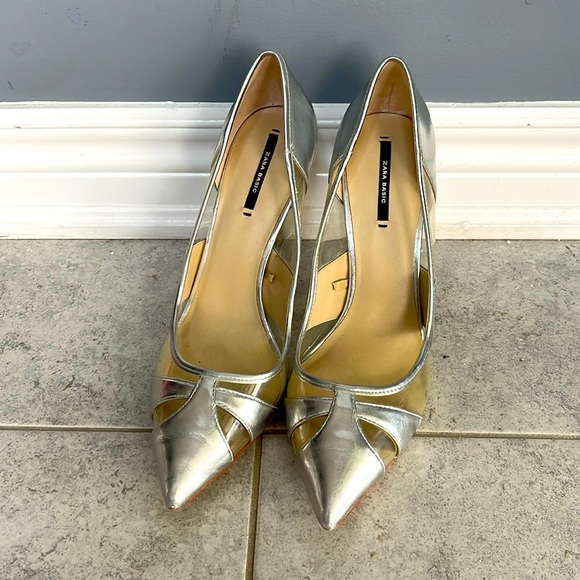 Zara Shoes - Silver Zara Stilettos, size 39